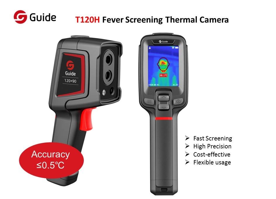 RoHS 1.2m away LCD Display Handheld Infrared Thermal Scanner